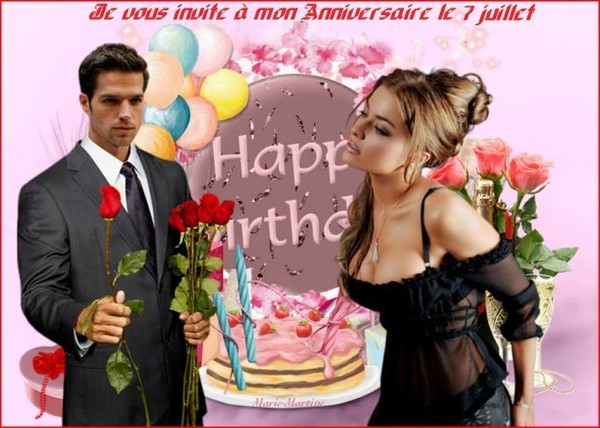 MARIE-MARTINE VOUS INVITE CE DIMANCHE A SON ANNIVERSAIRE